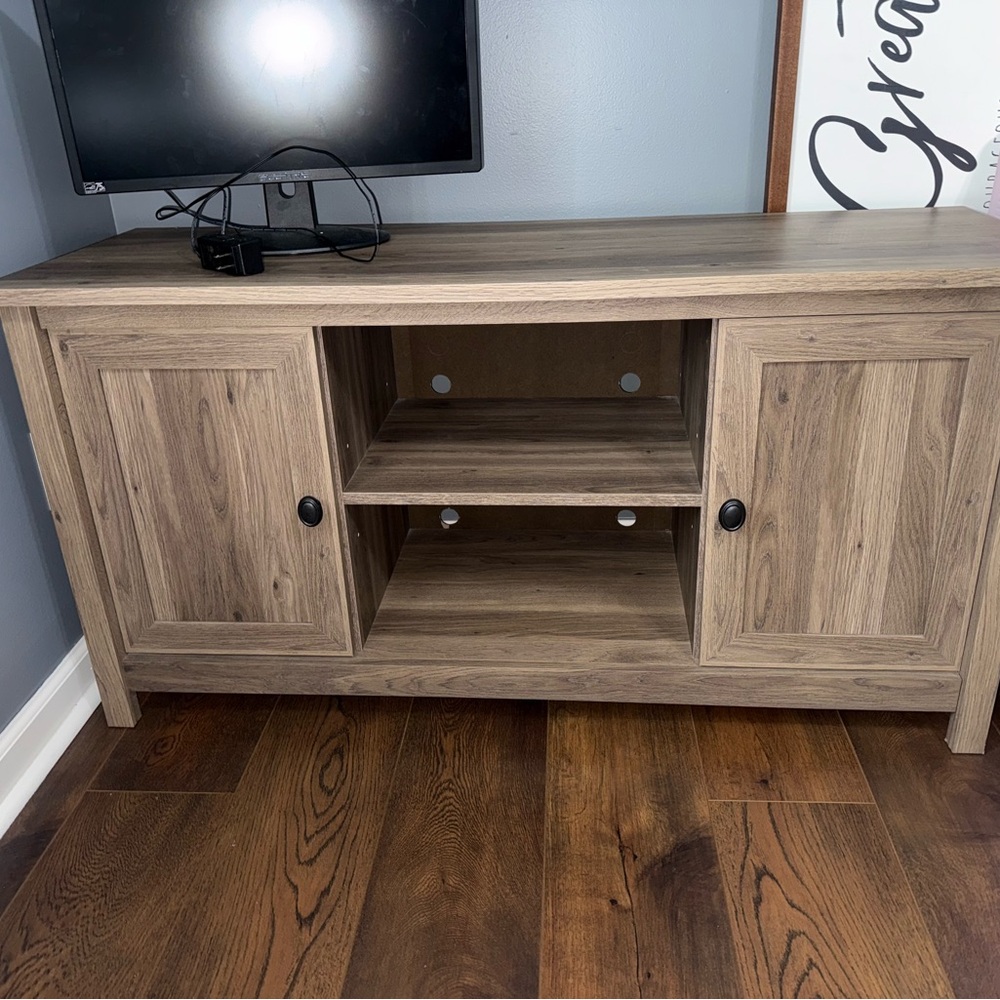 Rustic Brown Wooden TV Stand